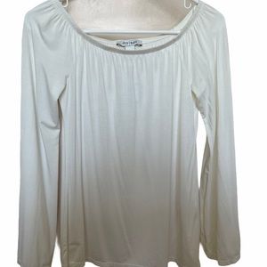 NWT WHBM Cream bell sleeve t-shirt blouse